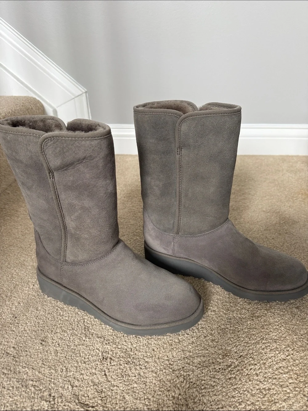 UGG Women's Tall Suede Winter Boots in Gray